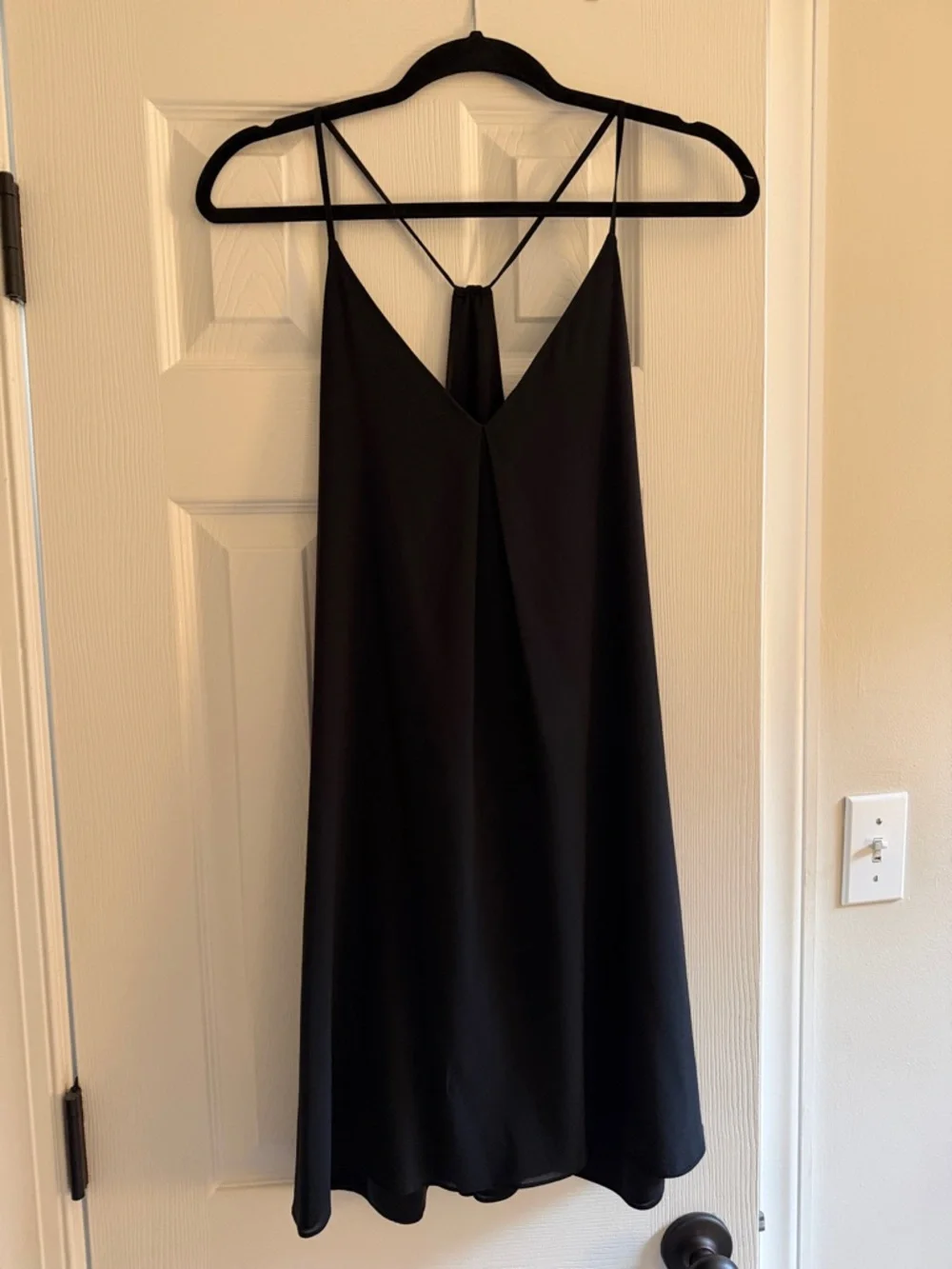 Alice and Olivia: Black Spaghetti-Strap Slip Dress - Picture 1 of 4